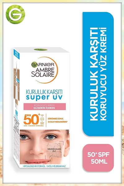 Garnier Ambre Solaire Sensitive Advanced Kuruluk Karşıtı Güneş Koruyucu Yüz Kremi Spf50 50ml