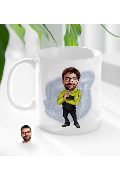 Bk Gift Kişiye Özel Erkek Beden Eğitimi Öğretmeni Karikatürlü Beyaz Kupa Bard...