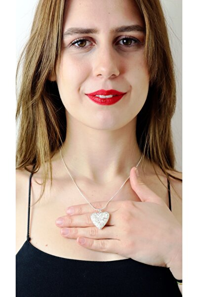 OTAC Içine Fotoğraf Koyulabilen Kalpli Zincirli 925 Ayar Gümüş Kolye Hediye P...