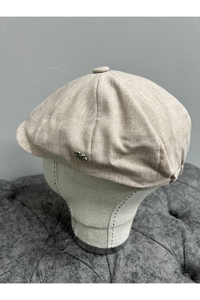 Makro Optik New Model 8 Piece Summer Linen Cap (Peaky Blinders Hat)
