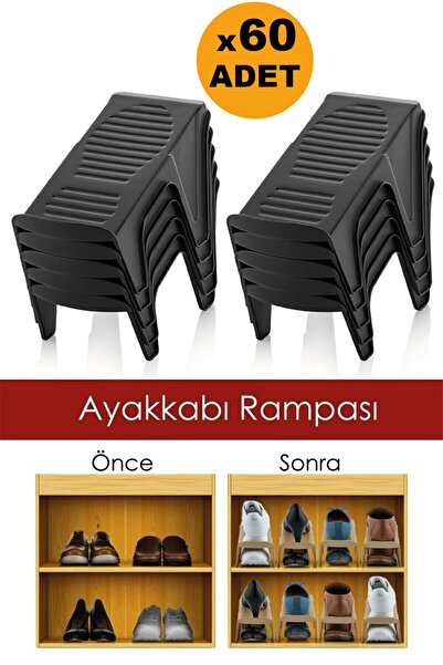 Lira 60 Adet Ayakkabı Rampası Ayakkabı Düzenleyici Dolap Içi Organizer