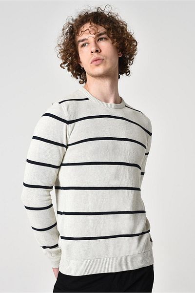 ALEXANDERGARDI Striped Cotton Sweater (e22-5703)