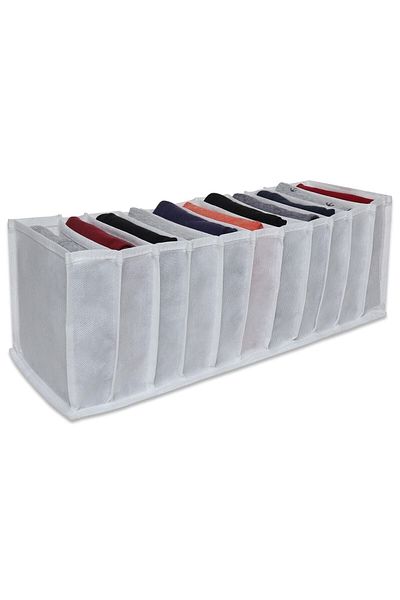 REKHOME 11 Compartment Cabinet Drawer Accordion Folding Laundry Organizer Organizer Medium