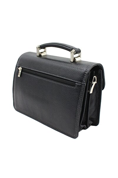 Nas Bag Men's Black Aka Deri 164 Genuine Leather Hand and Wrist Strap Bag