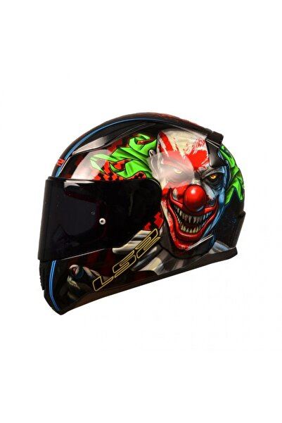 LS2 Ff353 Rapid Happy Dreams Black Fosforlu Motorcu Kaskı