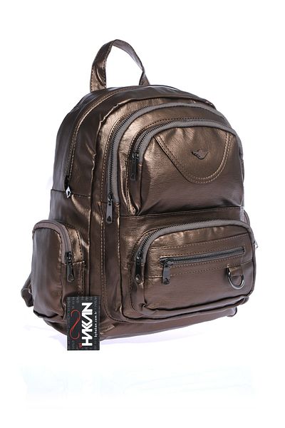 By Hakan Rucsac de damă din piele spălată Mega-505 Cupru