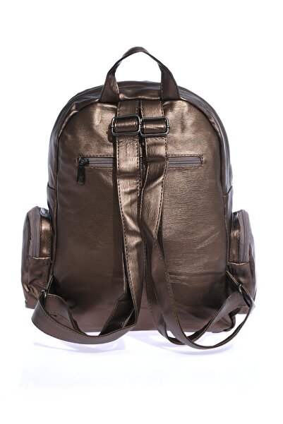 By Hakan Mega-505 Washing Leather Women Backpack Bag Copper
