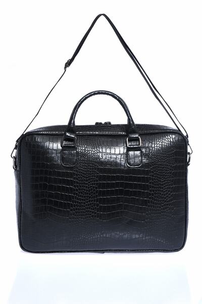 By Hakan Byhakan Hs-01 Unisex Briefcase\laptop Bag 15.6" Crocodile-black