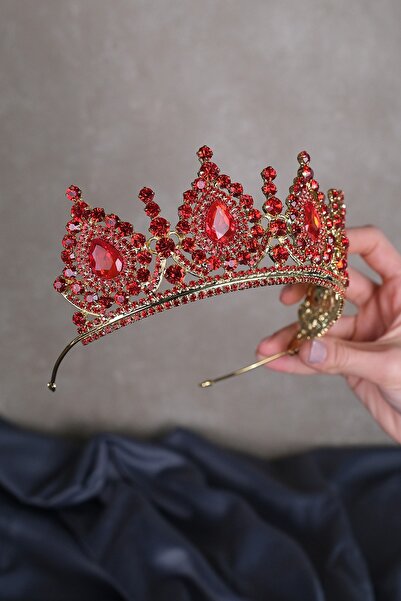 Bontex Coroana de henna de mireasă cu piatră de cristal Ahu Damla, specială p...