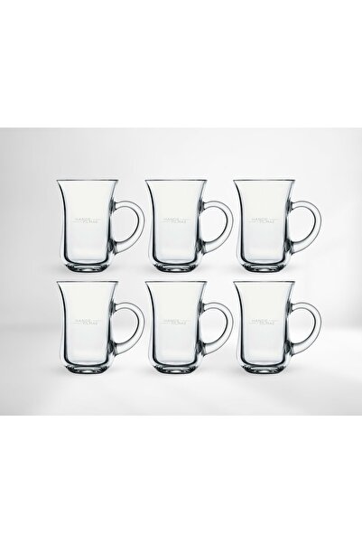 Bk Gift Kişiye Özel Isimli 6'lı Keyif Kulplu Çay Bardağı Seti