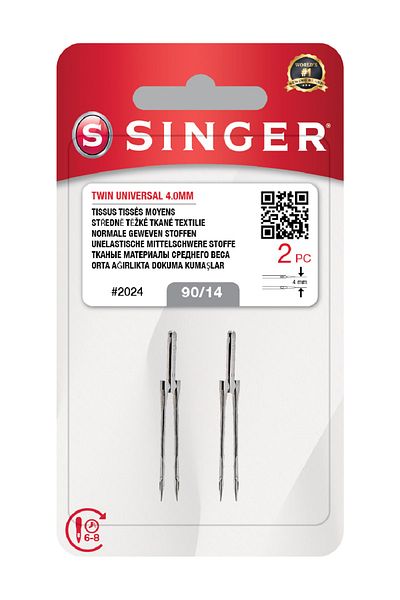 SİNGER Double Needle 4mm 2-Piece Blister/14 No.