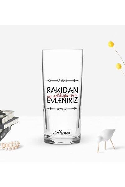 Bk Gift Kişiye Özel Renkli Baskılı Rakıdan Iyi Geldiğin Gün Tasarımlı Rakı Ba...