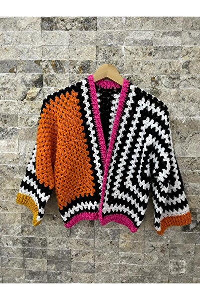 MUNEWER DESIGN Kroşe El Örgüsü Hırka