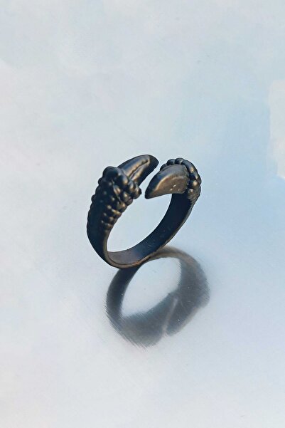 TREND COLLECTİON Kartal Pençesi Model Ayarlanabilir Siyah Erkek Yüzük