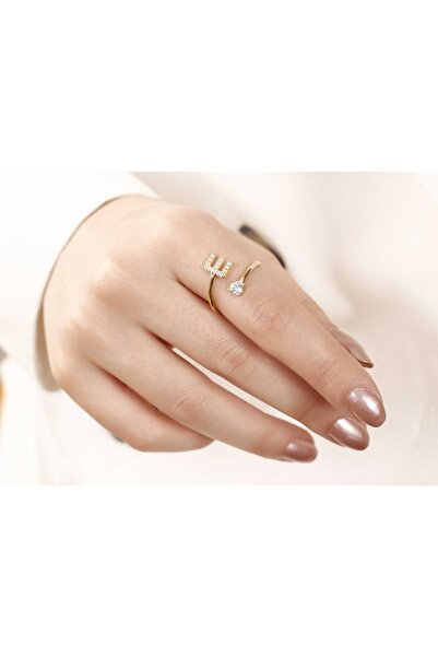 ATS ALYANS Ayarlanabilir E Harfli Gümüş Yüzük