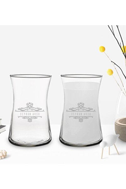 Bk Gift Kişiye Özel Isimli 2’li Heybeli Çay Bardağı Rakı Kadehi-8