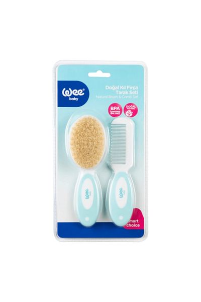 Wee Baby Blue Brush & Comb Set - Natural Clay (Code:999)