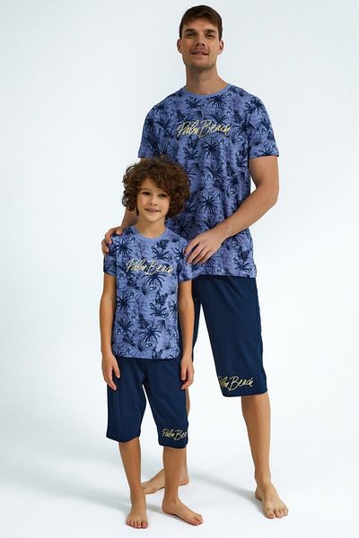 Pimody Family Concept Father Son Capri Pijamas Suit Roly Poly 2717 (ο πατέρας γιος πωλείται διαφορετικά)