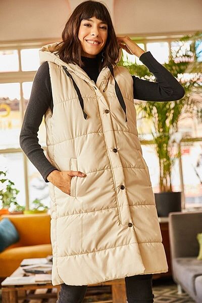 VOLT CLOTHİNG Hooded Puffer Vest