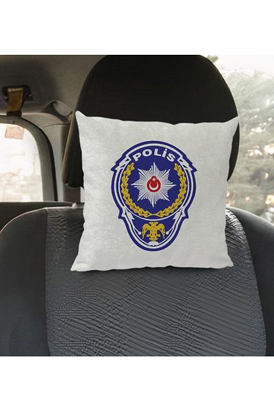 Bk Gift وسادة مقعد سيارة مربعة بتصميم شرطة هدية-1
