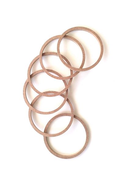 DEKOLOBİ 6 Pieces 10 Cm Ring Hoop Macrame Dream Catcher