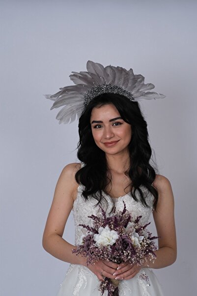 Limelia تاج الحناء بتصميم خاص مع حجر ريش النسر