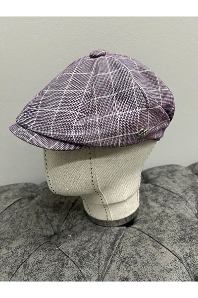 Makro Optik New Model 8 Piece Summer Linen Cap (Peaky Blinders Hat)