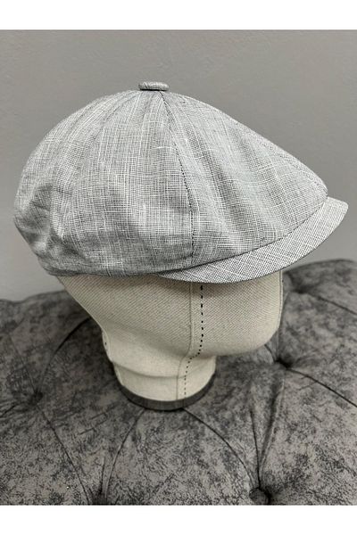Makro Optik New Model 8 Piece Summer Linen Cap (Peaky Blinders Hat)