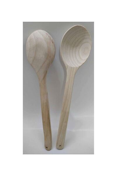 abnturk Ahşap Büyük Boy Gürgen Tahta Kaşık 35 Cm El Yapımı