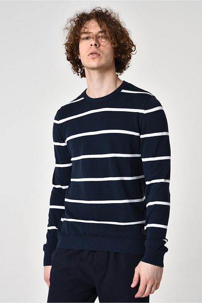 ALEXANDERGARDI Pulover din bumbac cu dungi (e22-5703)
