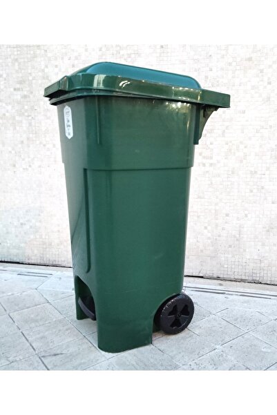 Violet Tekerlekli Pedallı Çöp Konteyneri 80 Lt Yeşil