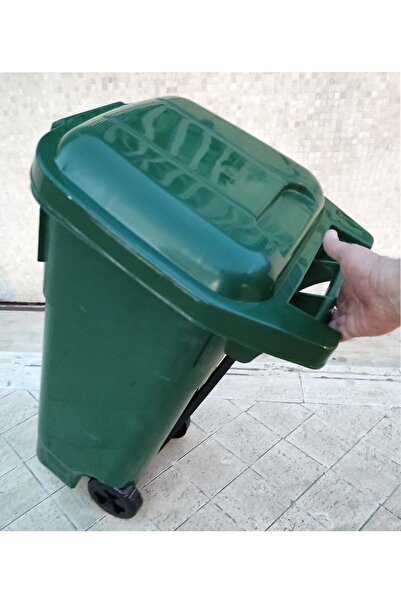 Violet Tekerlekli Pedallı Çöp Konteyneri 80 Lt Yeşil