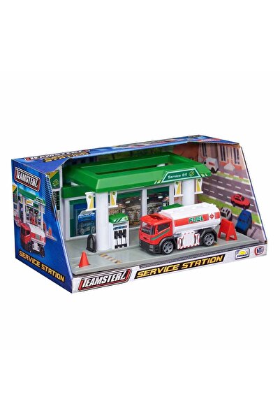 Genel Markalar Kız Çocuk Oyuncak Erkek Çocuk Oyuncak Teamsterz Service Station Petrol İstasyonu Seti Eğitici Oyunca