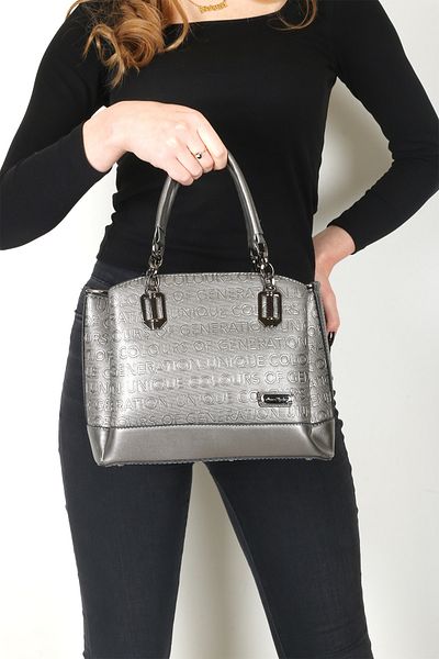 By Hakan Dámská kabelka Jn-802 G-crocodile Dámská Crossbody kabelka Šedá