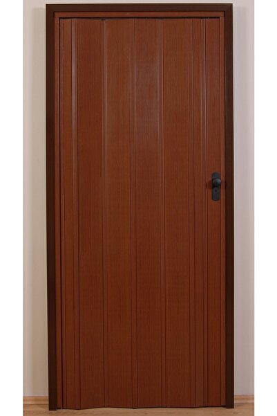 DEKORAKS Akordeon Kapı, Ceviz Ahşap Desenli, 87x215cm