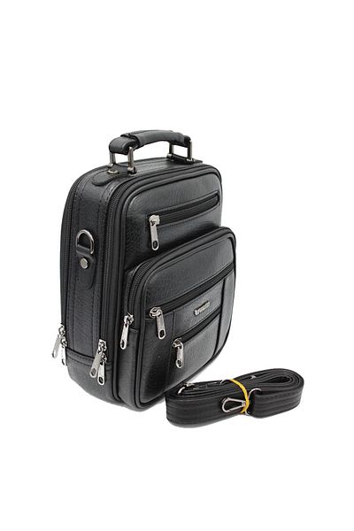 By Hakan Traum 024 Cased Men's Hand and Shoulder Strap Bag Black