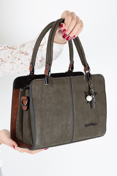 By Hakan Byhakan Jn-1188 Women's Hand and Shoulder Strap Bag Khaki