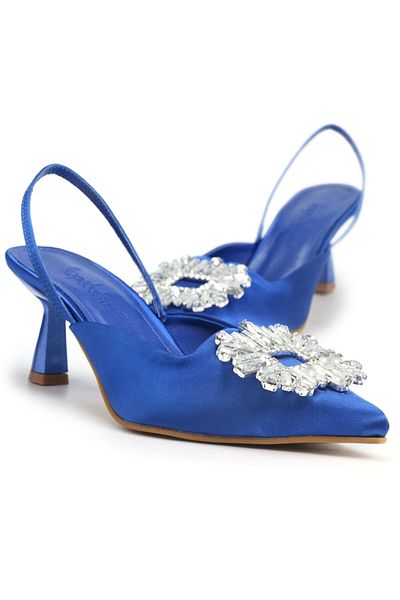 shopcolic 672 Buckle Detail 6cm Small Heel Evening Dress Women's Shoes