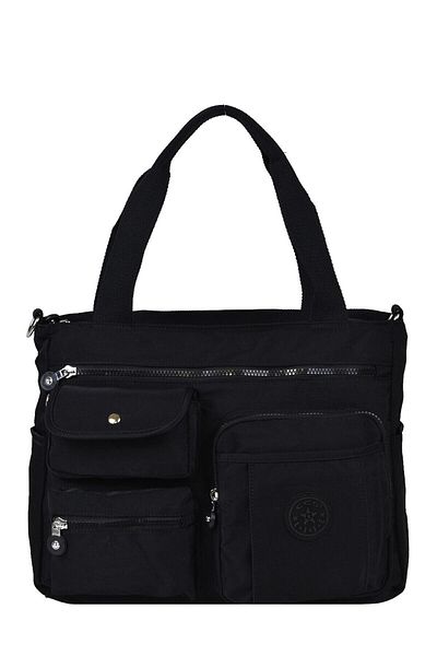 ÇÇS Women's Black Crossbody Bag - Waterproof Fabric 16419