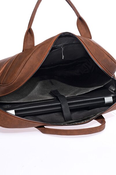 By Hakan Byhakan Hs-02 حقيبة فيينا جلدية للجنسين/حقيبة كمبيوتر محمول باللون البني