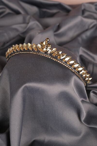 Bontex تاج هينا الزفاف تاج هينا رفيع مرصع بالأحجار للعروس – إكسسوارات شعر أخر...