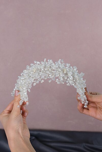 Bontex Cel mai frumos accesoriu de păr pentru mireasă Barbara Crystal cu mărg...