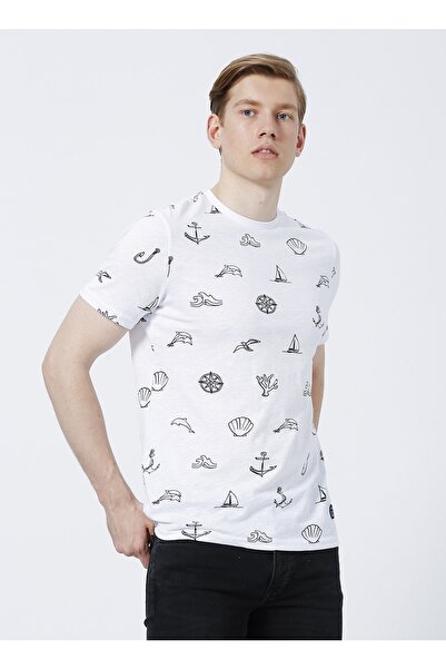 Lee Cooper Ανδρικό λευκό μπλουζάκι