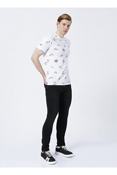 Lee Cooper Ανδρικό λευκό μπλουζάκι