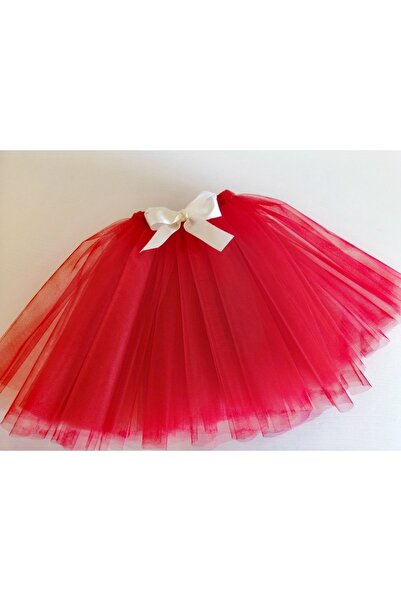 CAN BUTİK Kırmızı Tütü Etek (astarsız)
