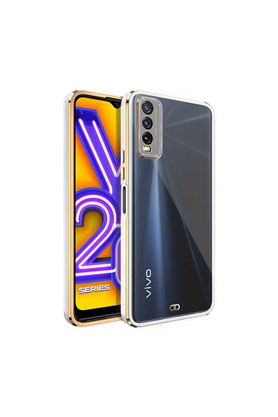 Nezih Case Vivo Y11/ Y11S / Y20 / Y20S Compatible Colorful Stylish Design Silicone Cover White