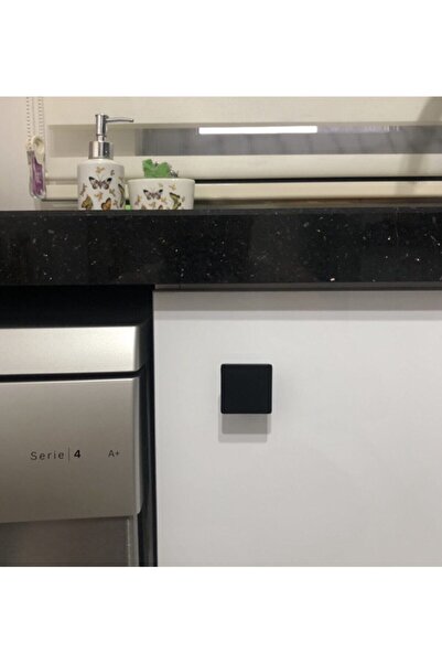 RFORM 2 Adet Mat Siyah Kare Kulp 35x35mm Tek Vida