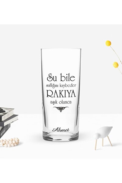 Bk Gift Kişiye Özel Renkli Baskılı Su Bile Saflığını Kaybeder Tasarımlı Rakı ...