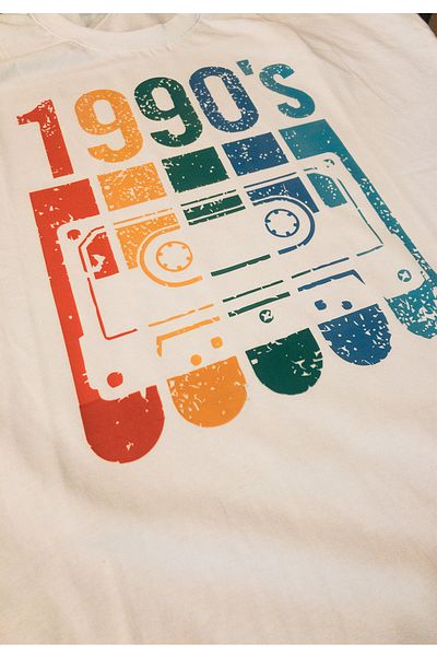 remonz 1990's Printed 100% Cotton Oversize T-shirt Plus Size T-Shirt