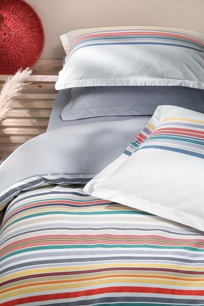 Yataş Evan Ranforce Çift Kişilik Nevresim Takımı - Mavi